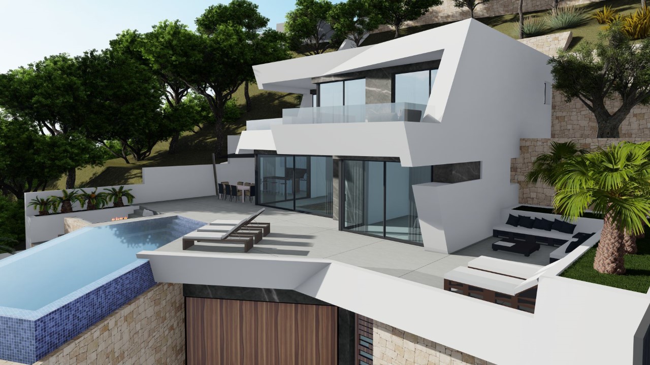 Terrace in villa for sale in Calpe