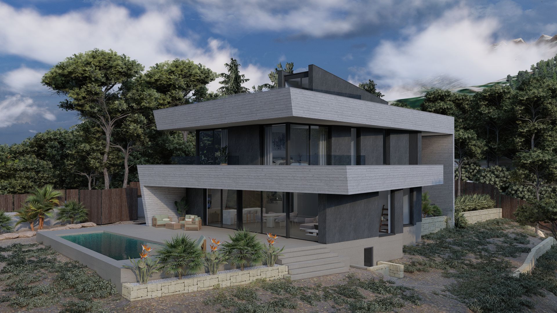 Exterior view in villa for sale in Altea