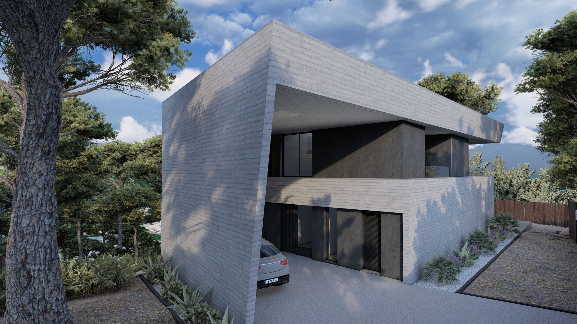 Pool area in villa for sale in Altea