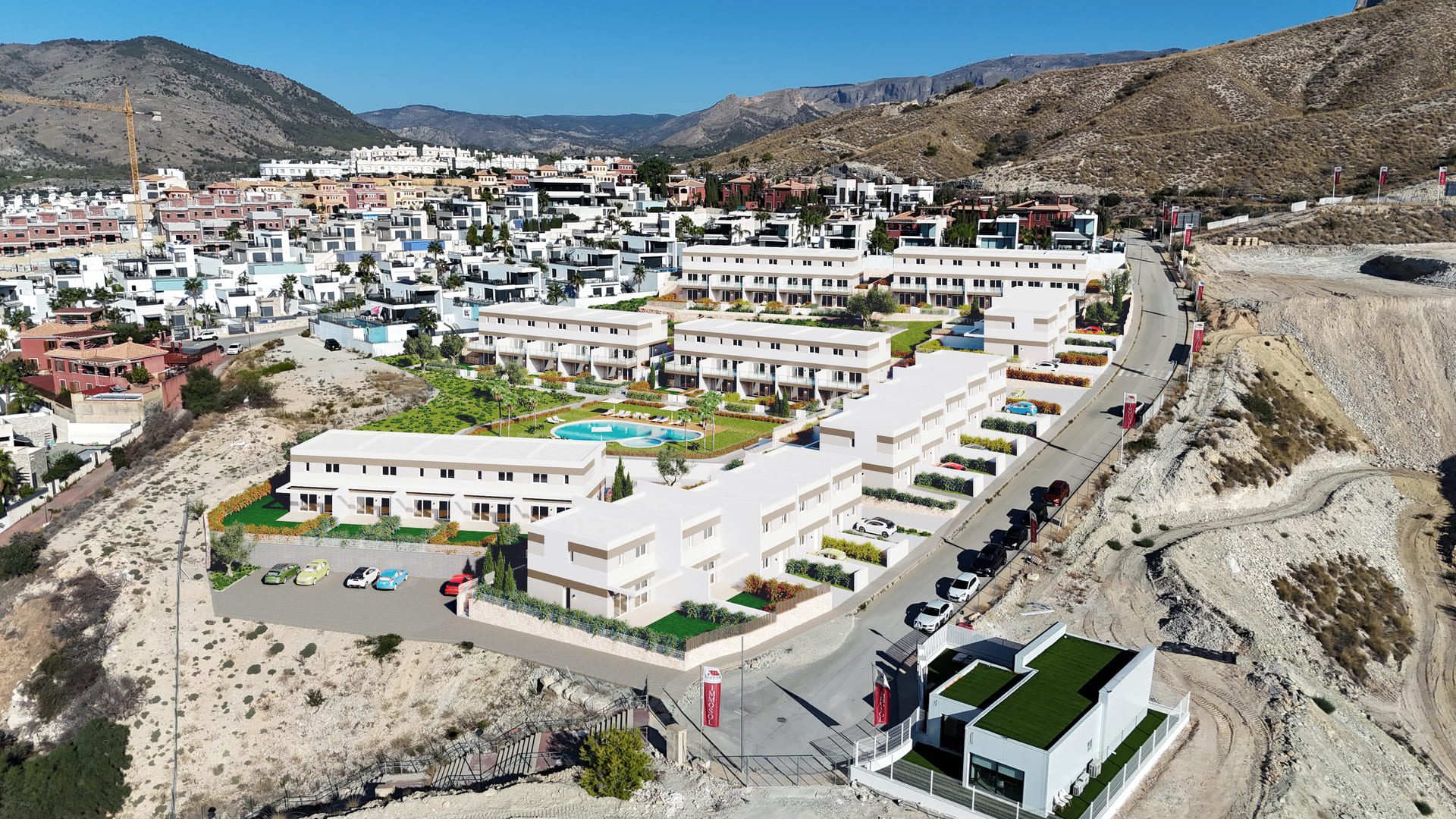 Pool area in terraced for sale in Finestrat