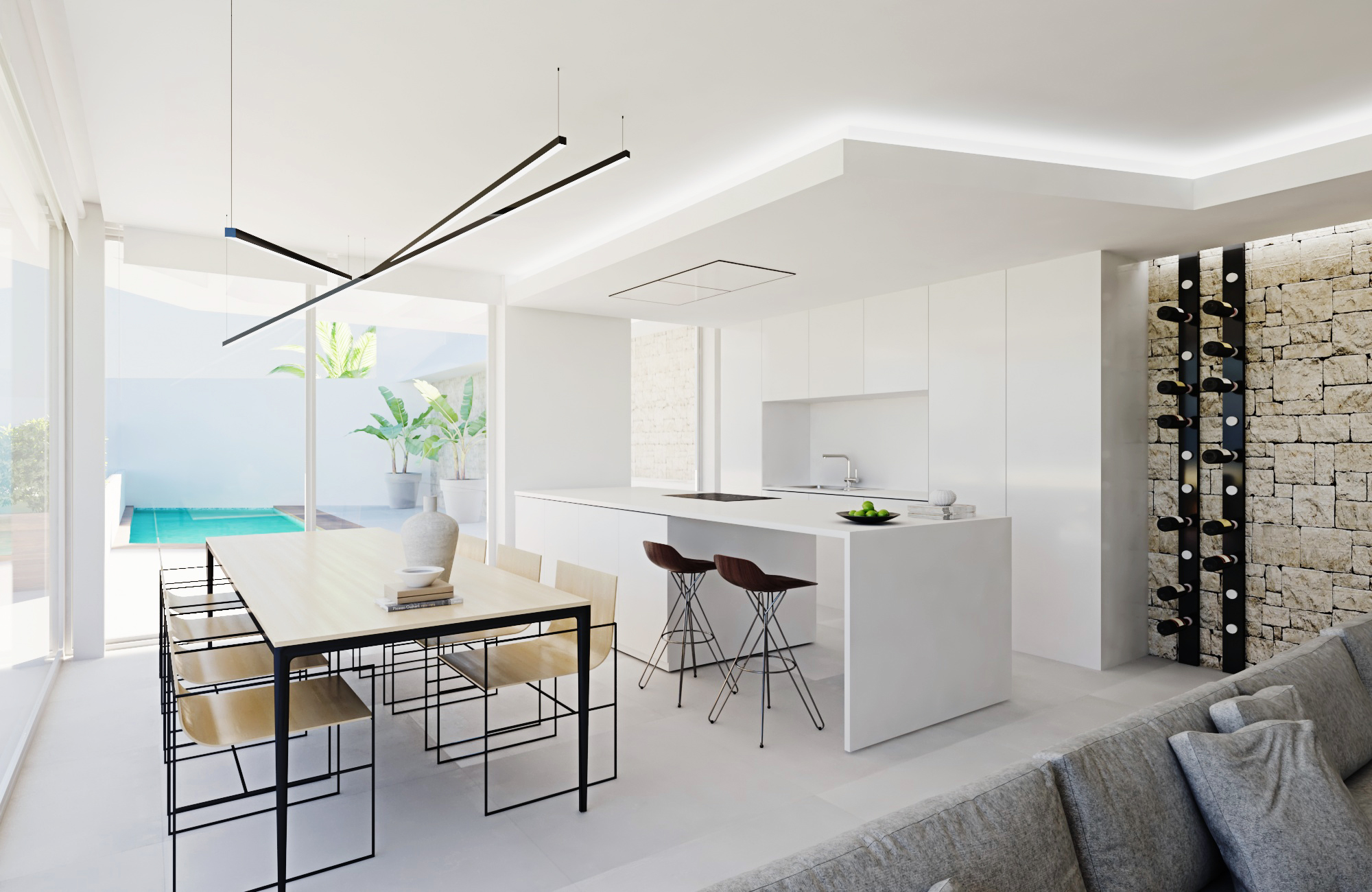 Living room in villa for sale in Pueblo Mascarat
