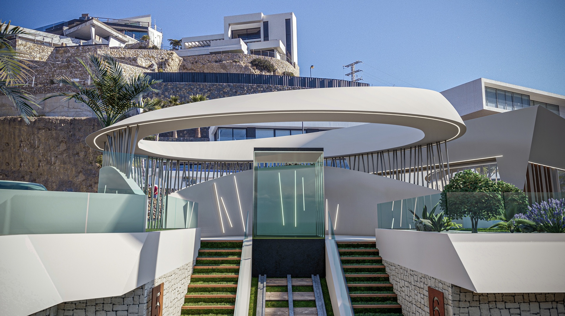Terrace in villa for sale in Pueblo Mascarat