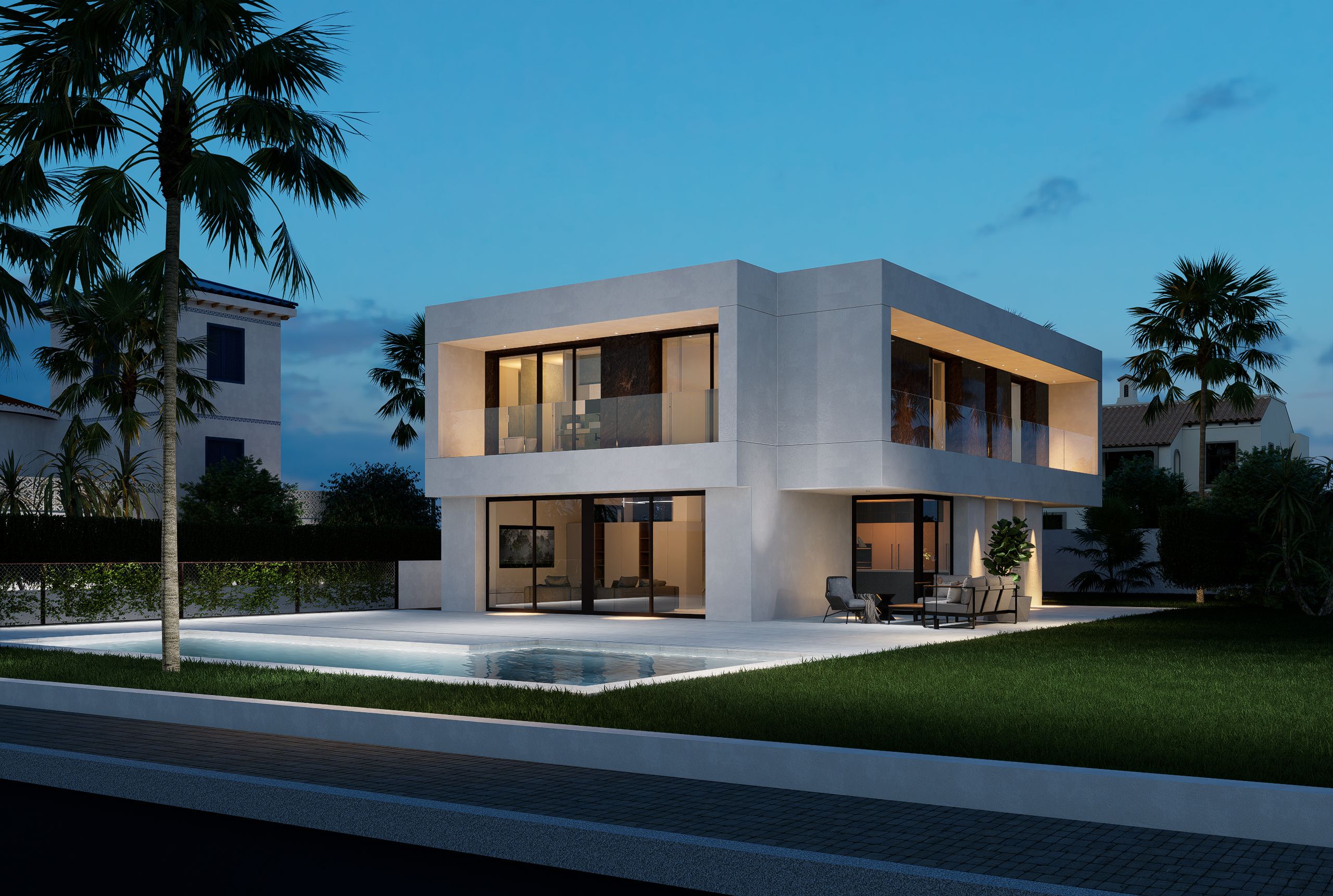 Master bedroom in villa for sale in La Nucía