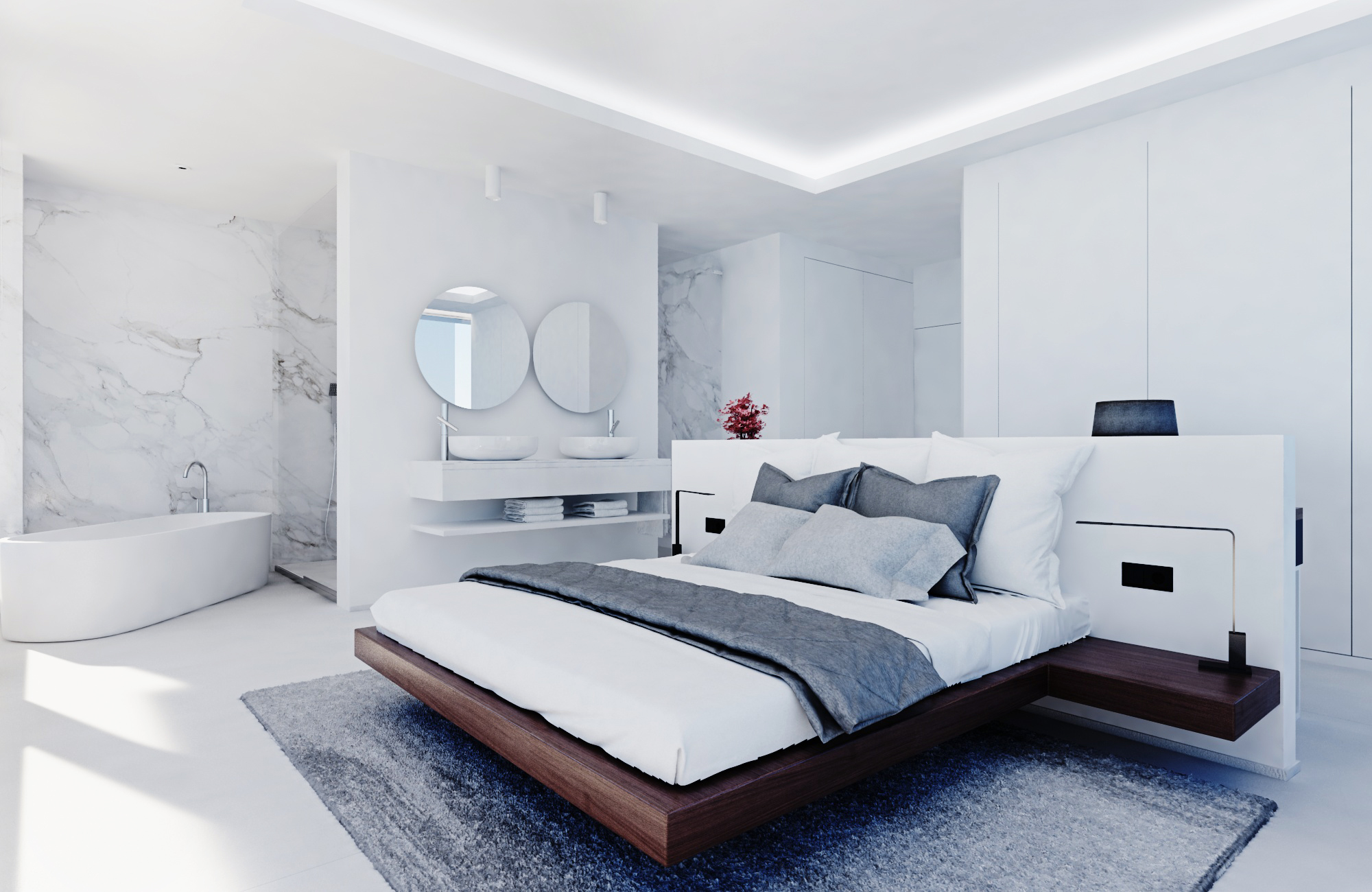Master bedroom in apartment for sale in Pueblo Mascarat