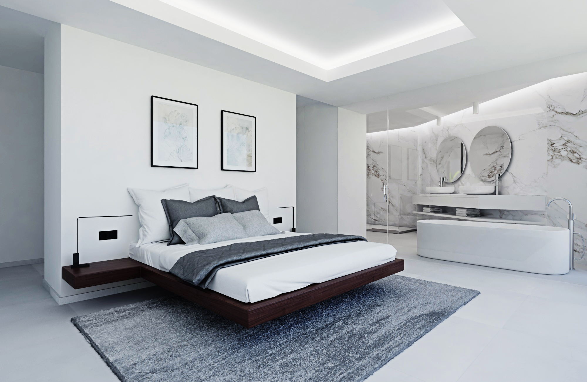 Master bedroom in apartment for sale in Pueblo Mascarat