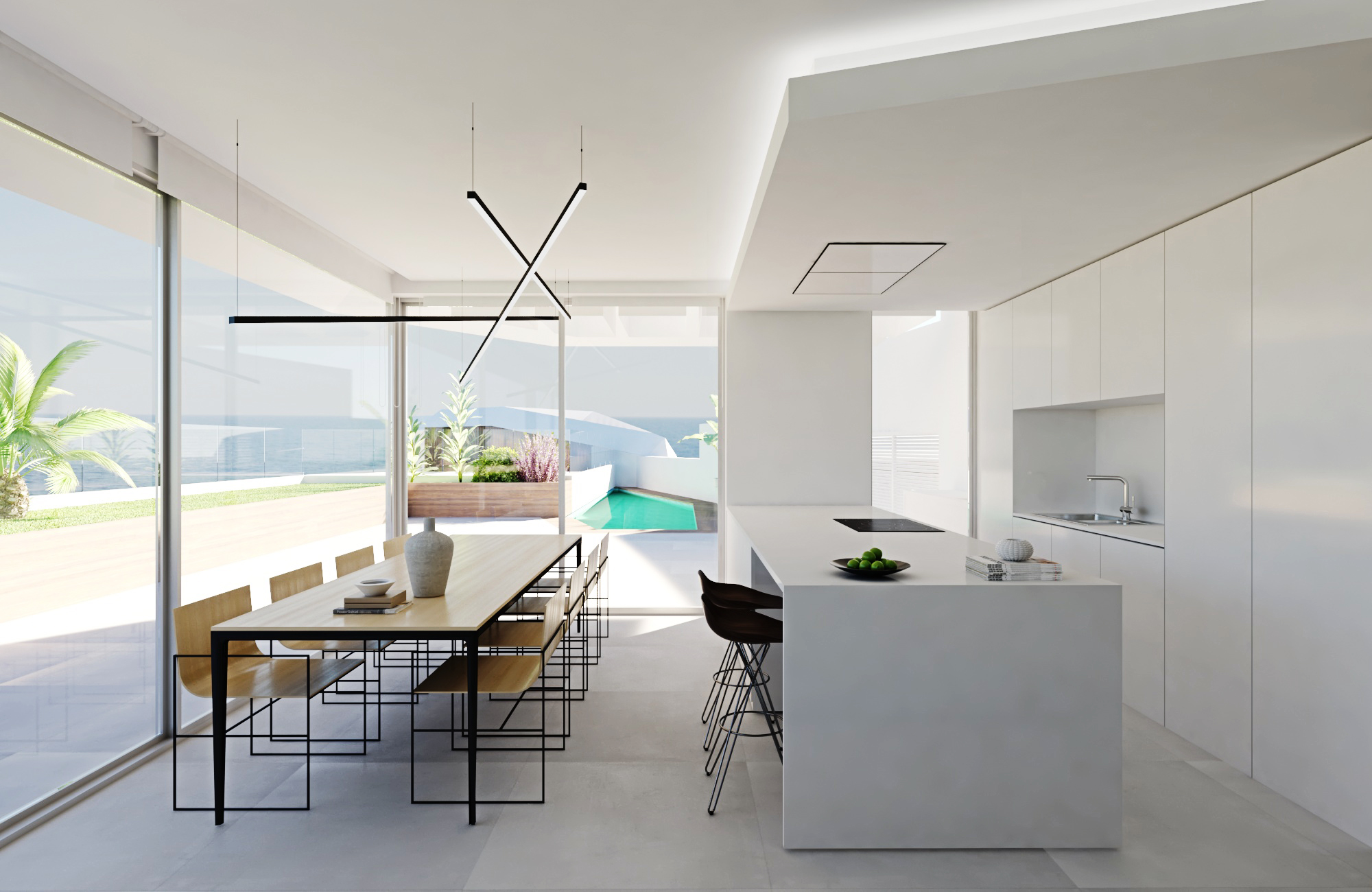 Pool area in apartment for sale in Pueblo Mascarat