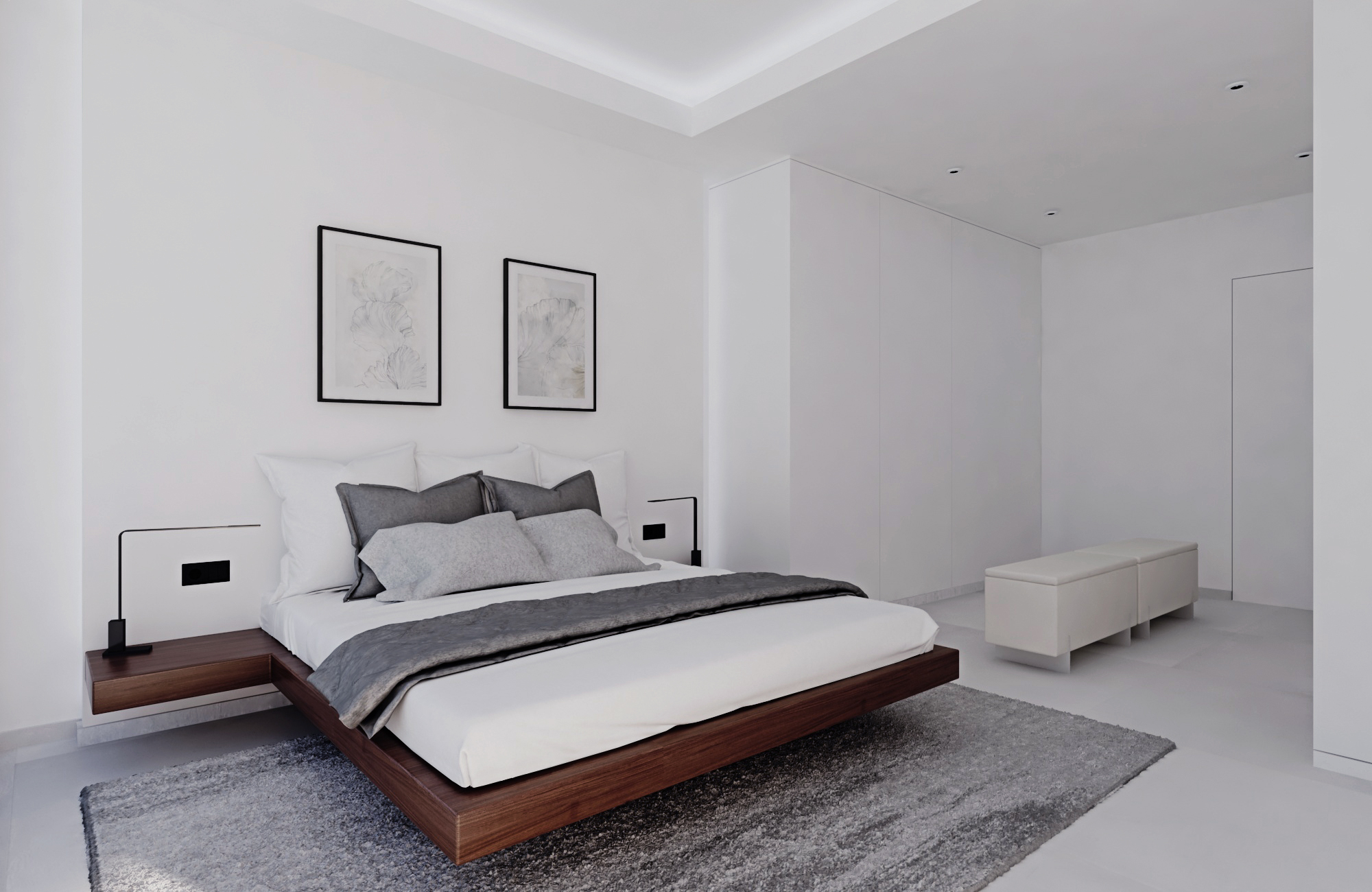 Bedroom in penthouse for sale in Pueblo Mascarat
