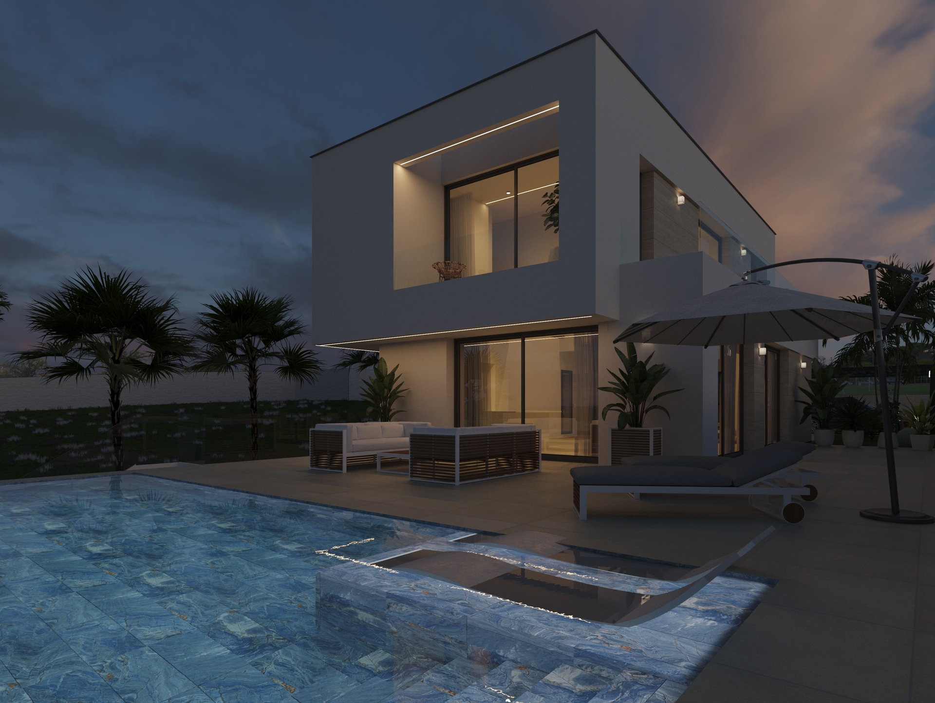 Master bedroom in villa for sale in Ciudad Quesada