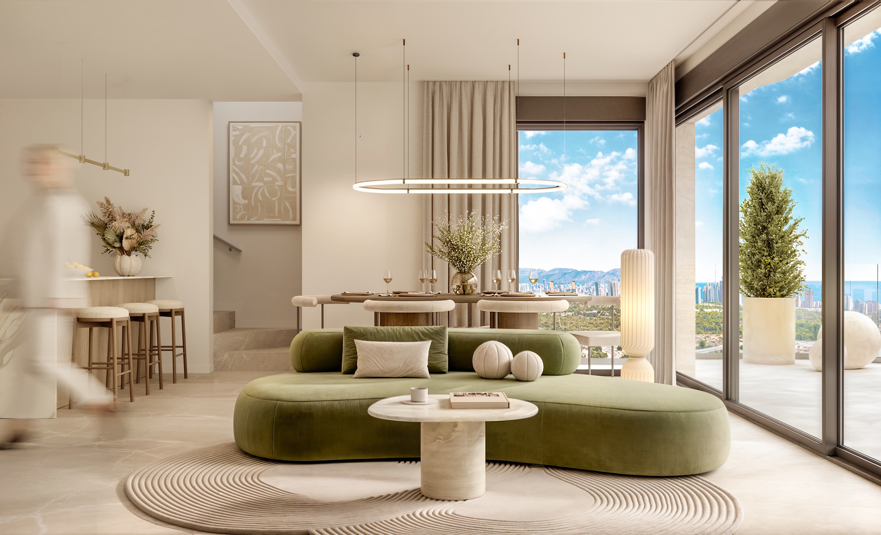 Living room in villa for sale in Finestrat