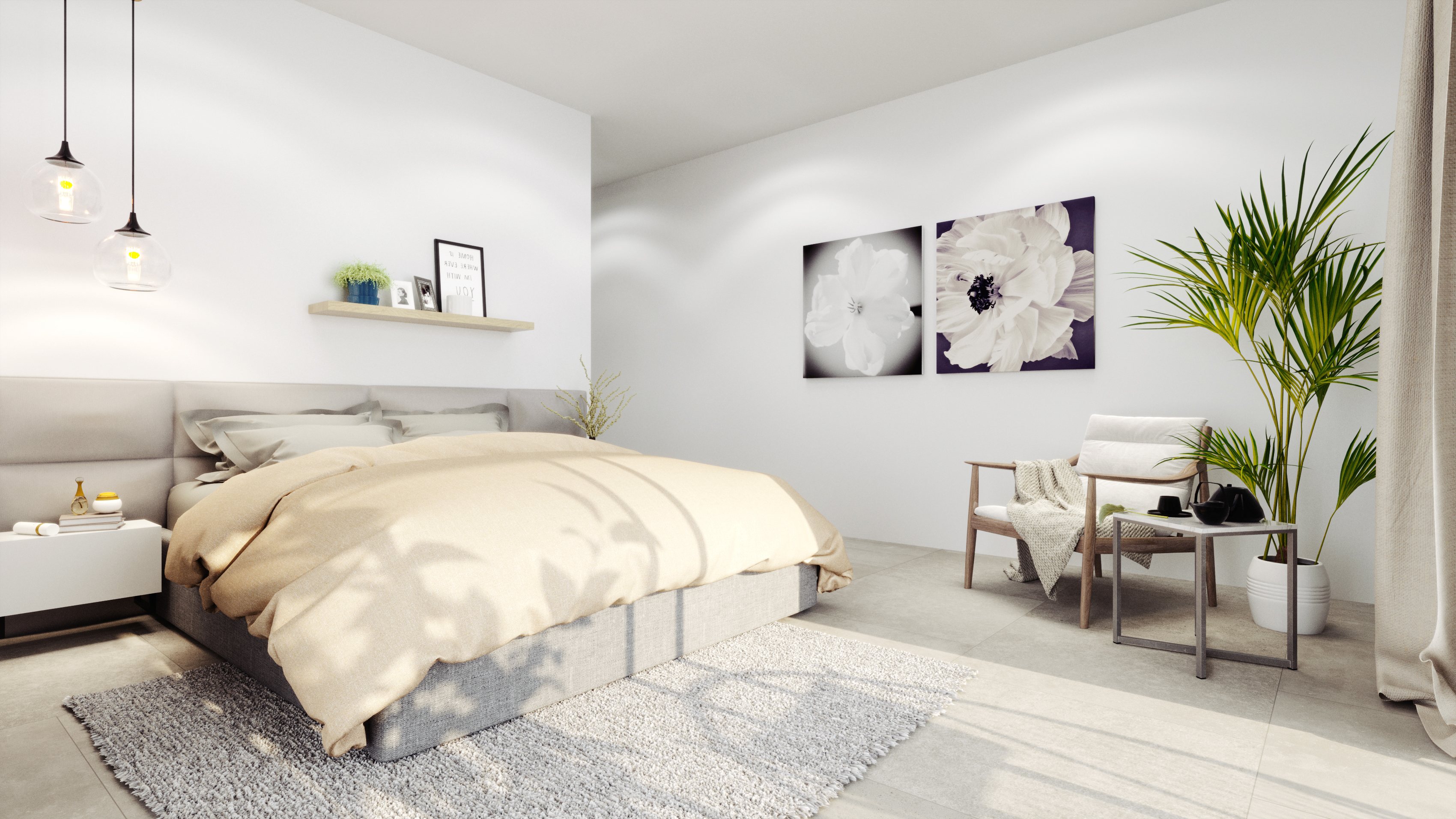Master bedroom in villa for sale in Rojales