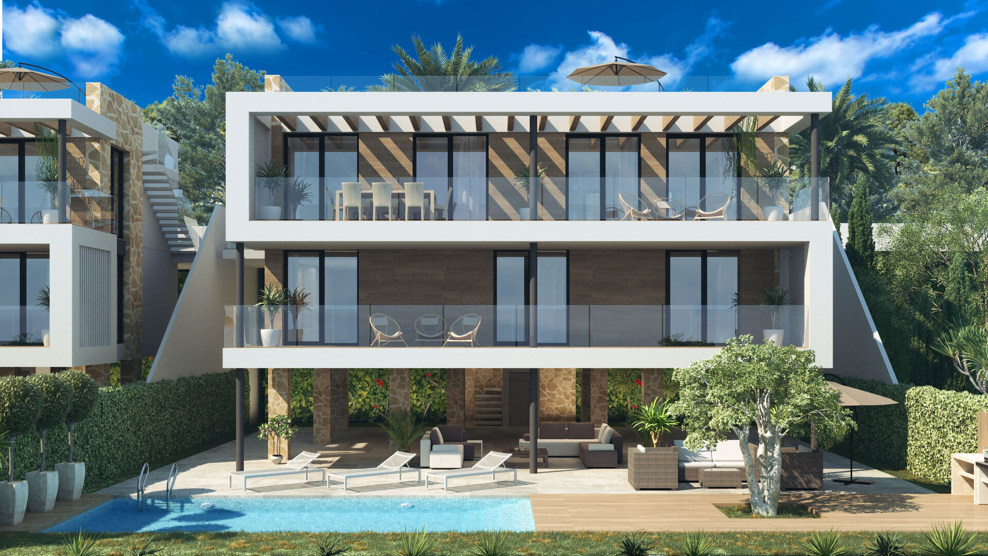 Dining area in villa for sale in Rojales