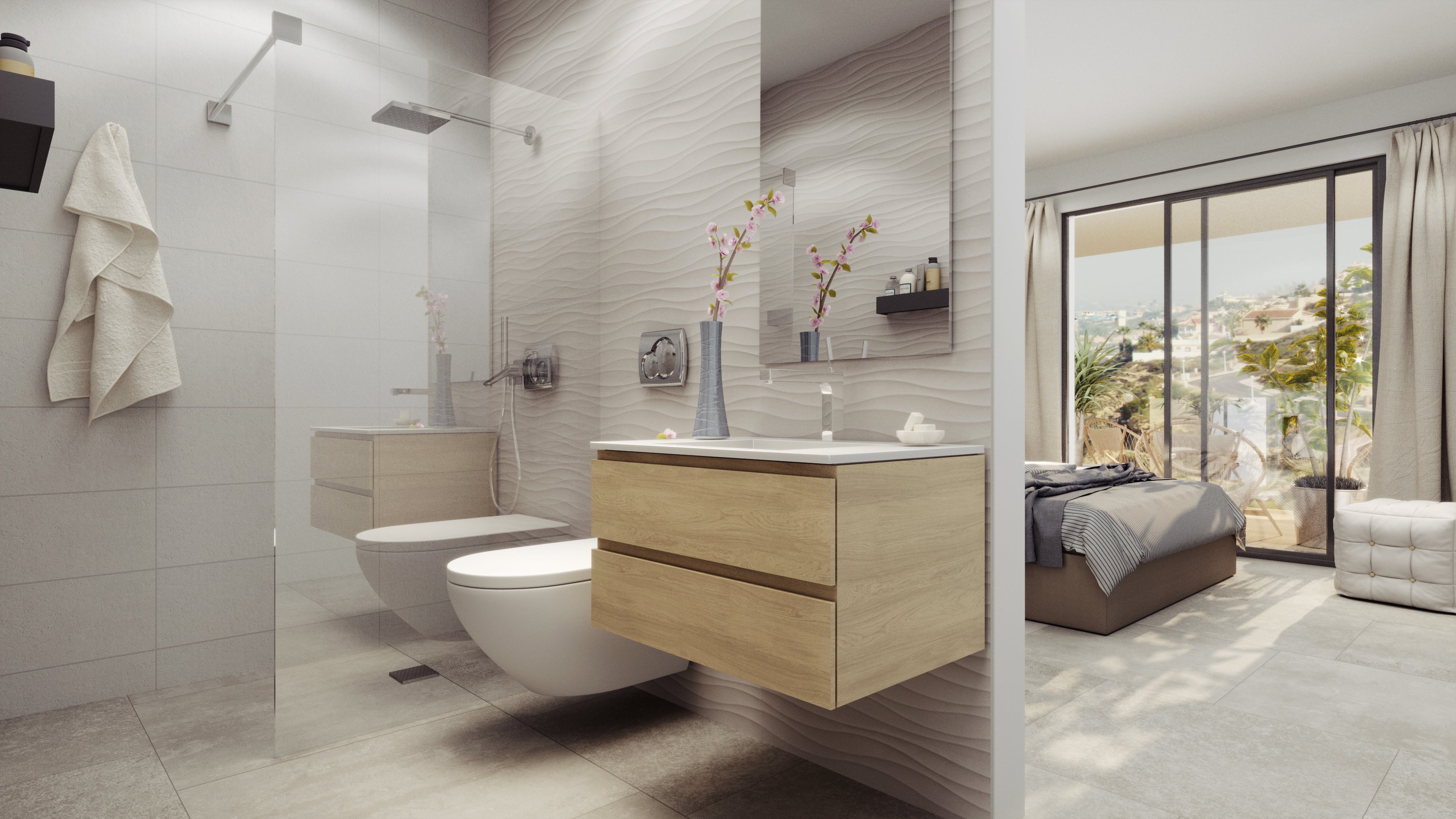 Bedroom in villa for sale in Rojales