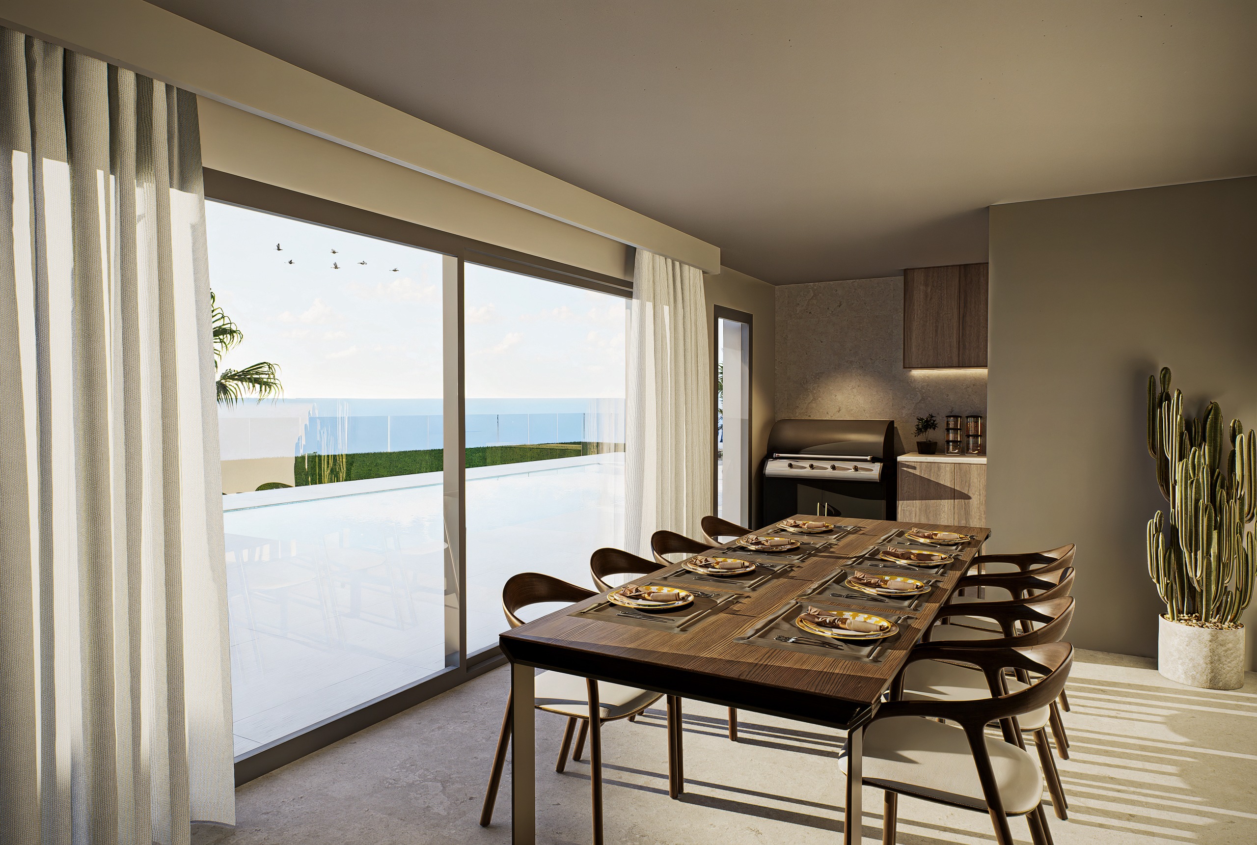 Master bedroom in villa for sale in Altea