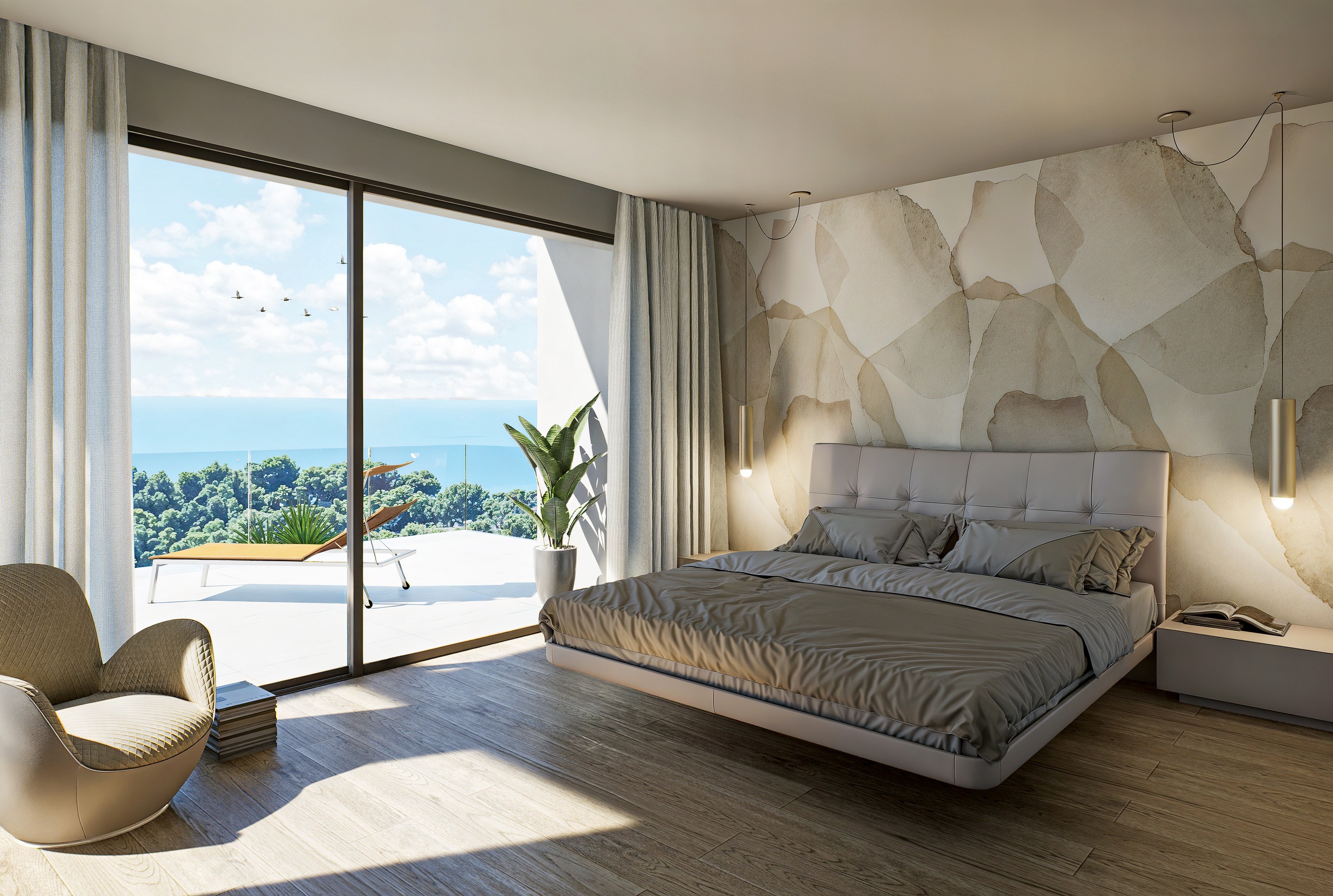 Bedroom in villa for sale in Altea
