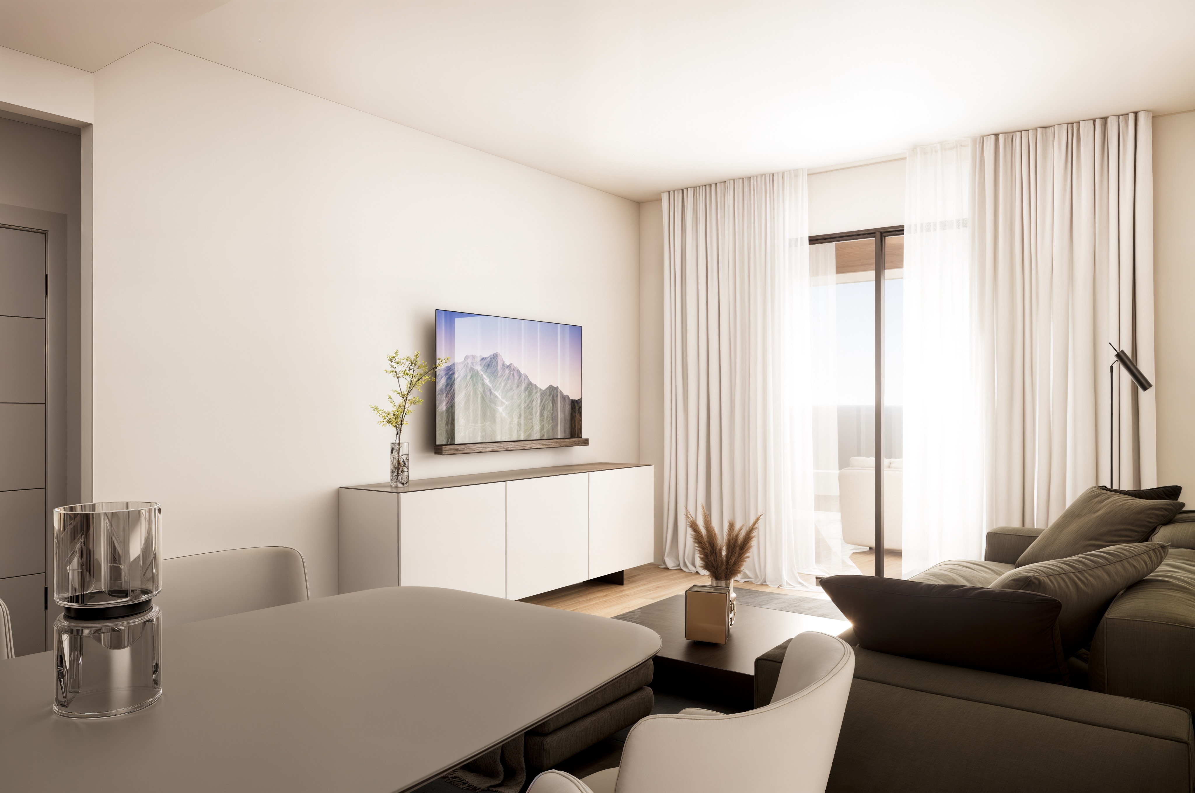 Master bedroom in penthouse for sale in Finestrat