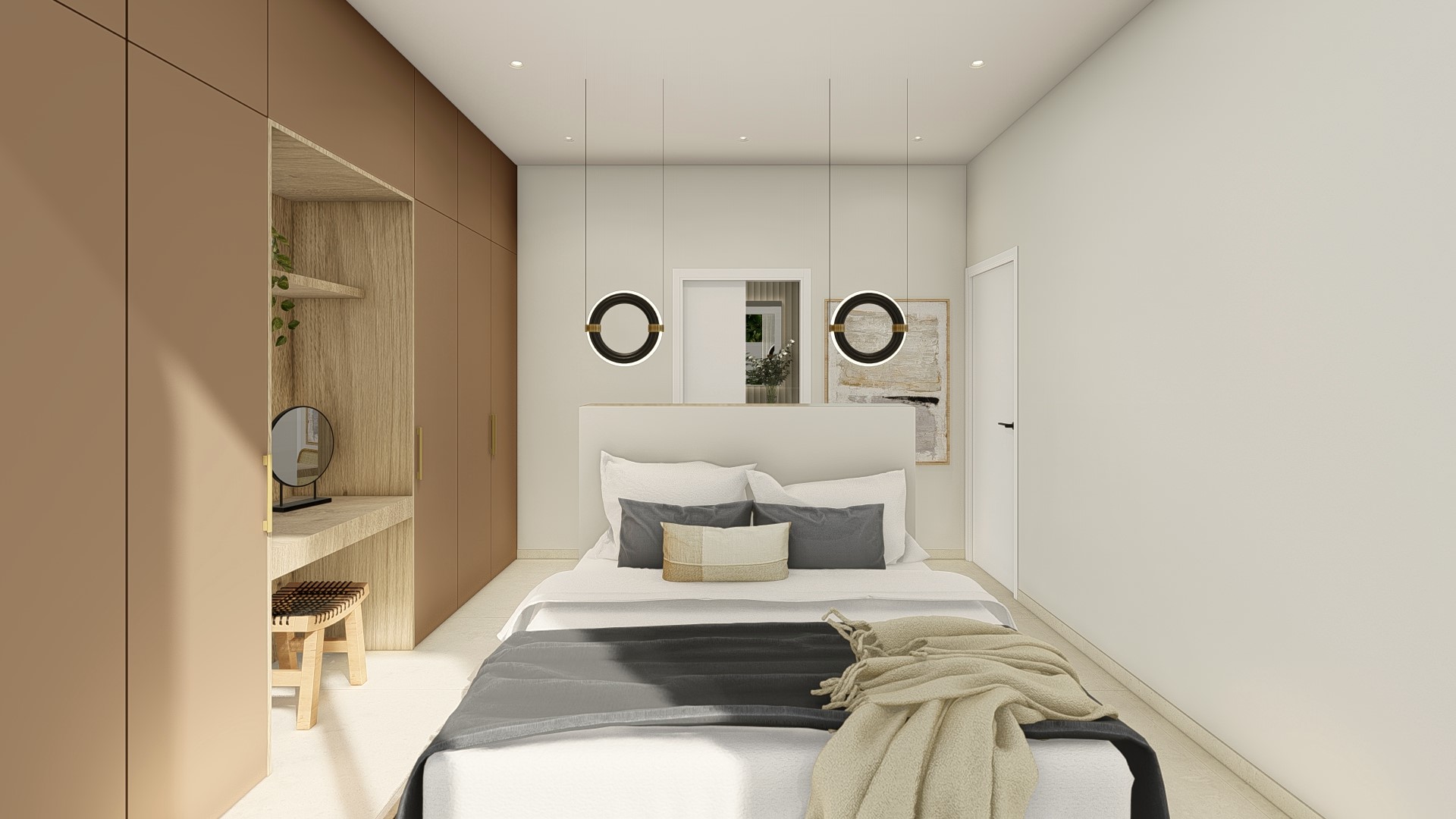Master bedroom in villa for sale in Polop