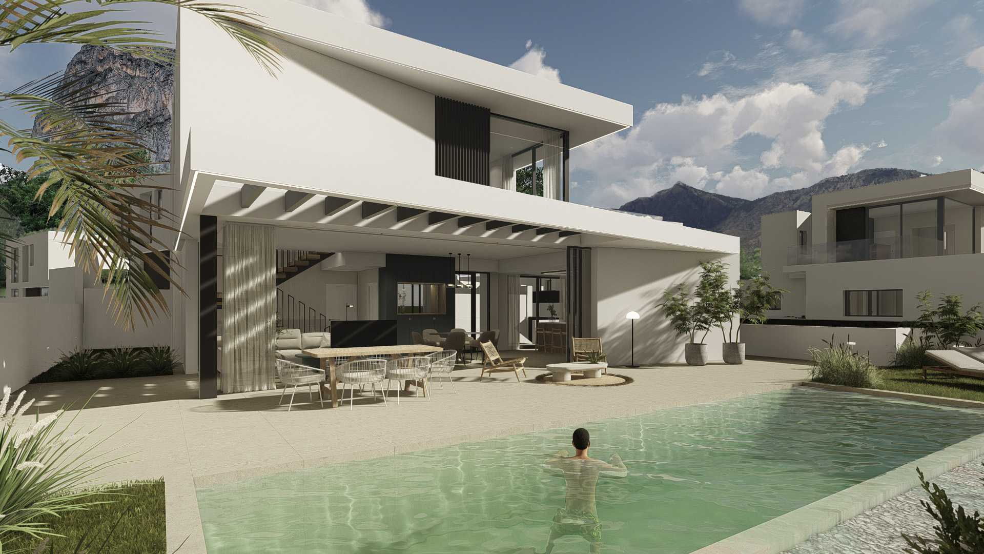 Exterior view in villa for sale in Polop