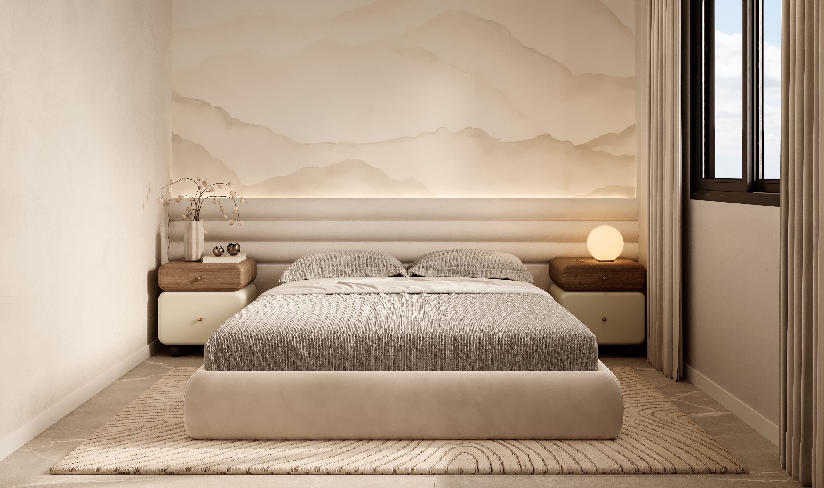 Bedroom in penthouse for sale in Finestrat