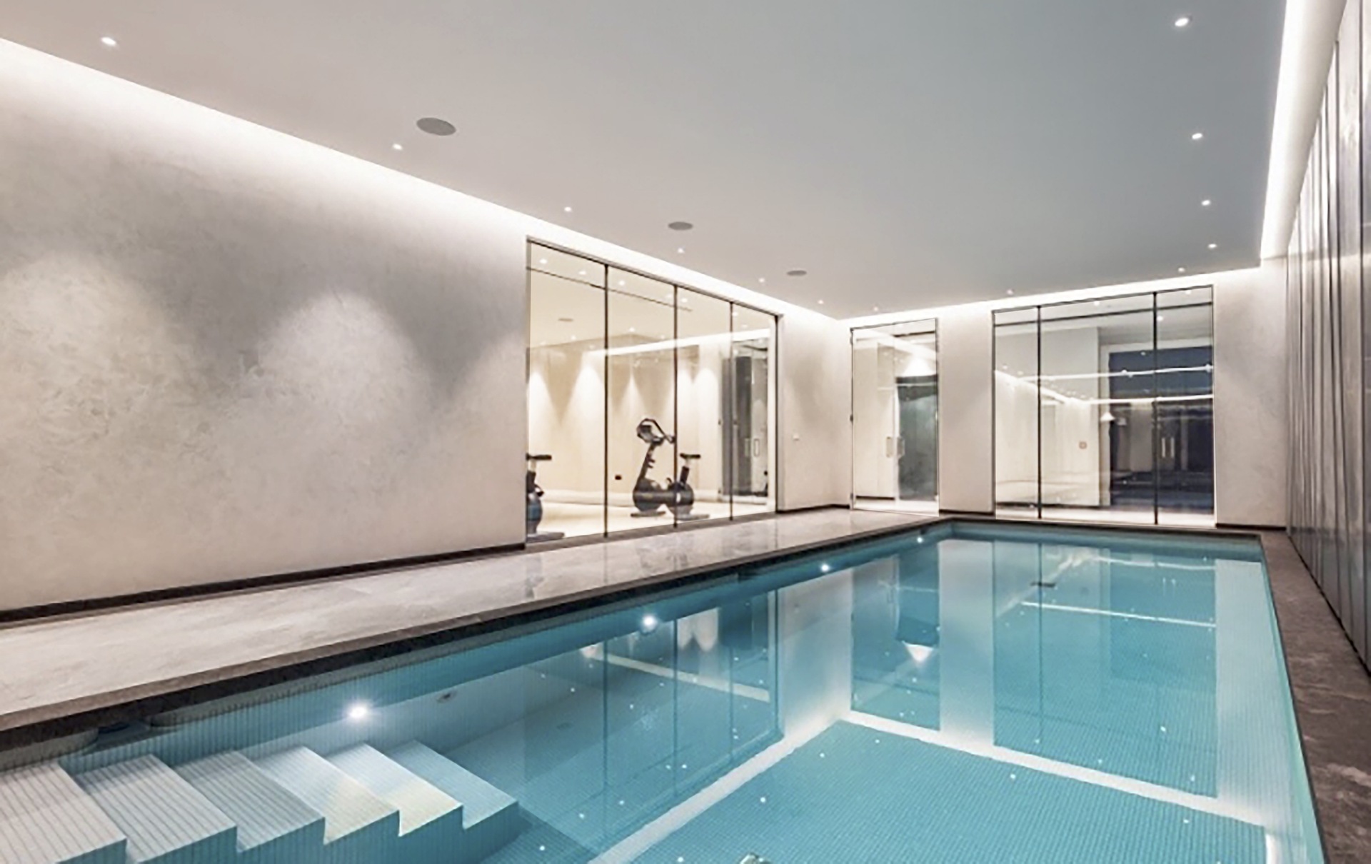 Pool area in apartment for sale in Relleu