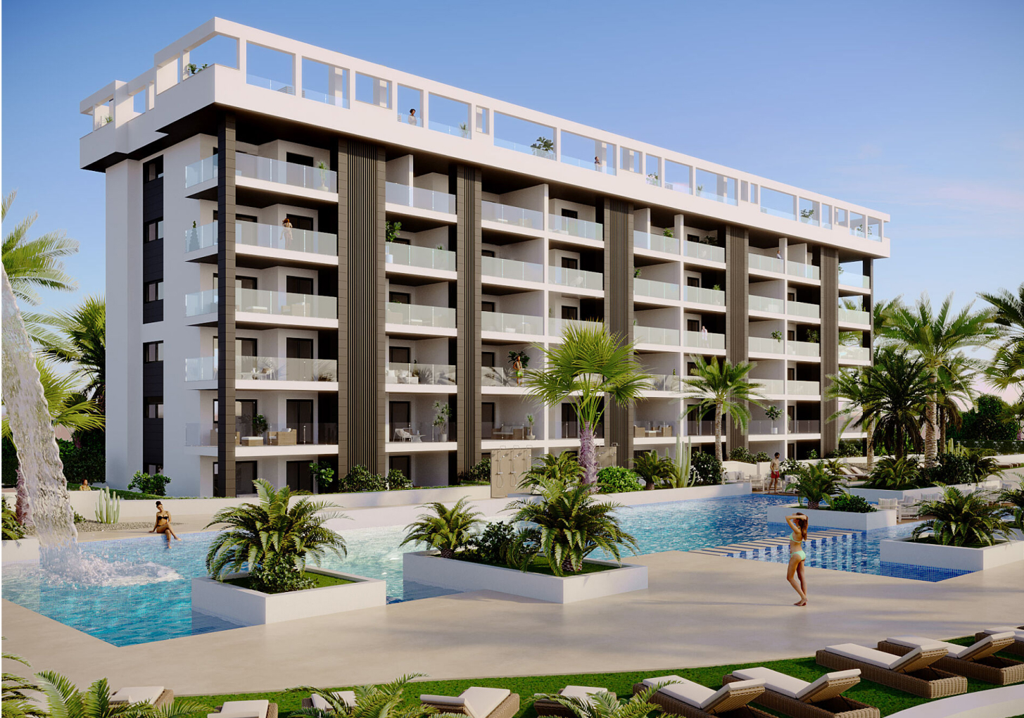 Garden in apartment for sale in Torrevieja