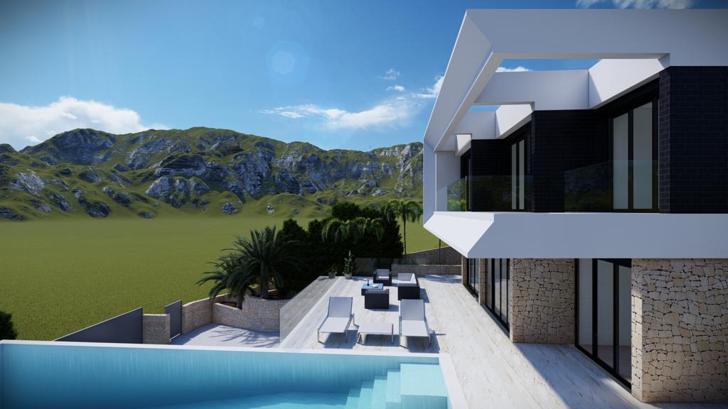 Exterior view in villa for sale in Altea