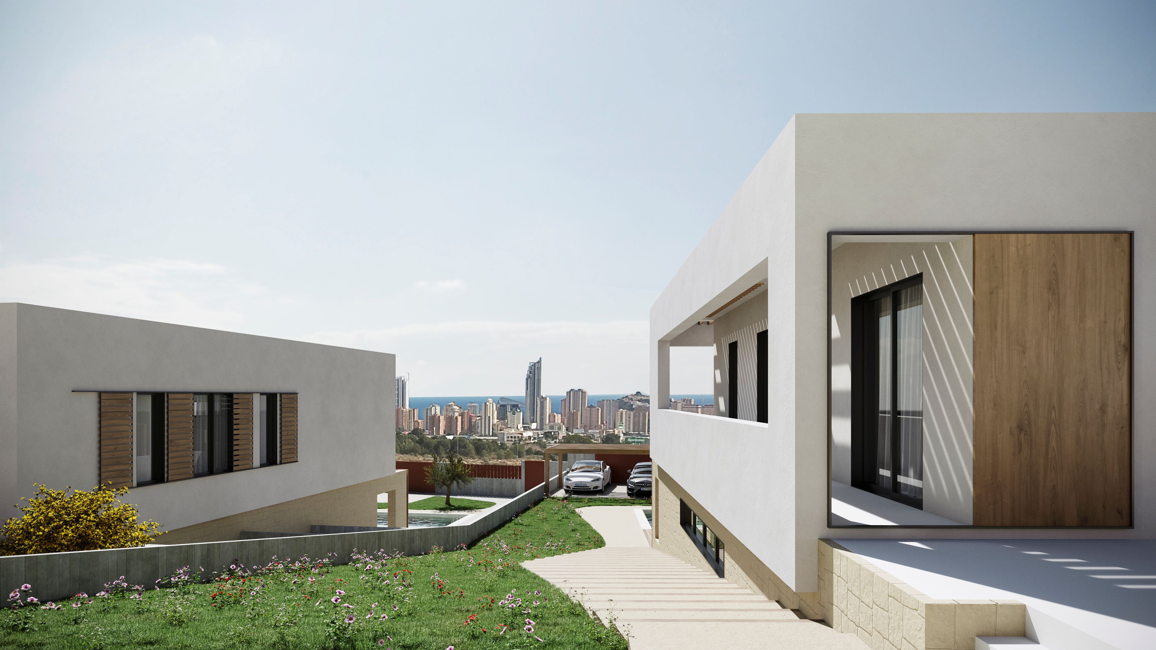 Master bedroom in villa for sale in Finestrat