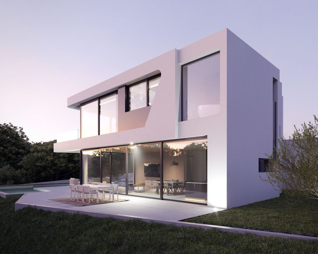 Master bedroom in villa for sale in Altea