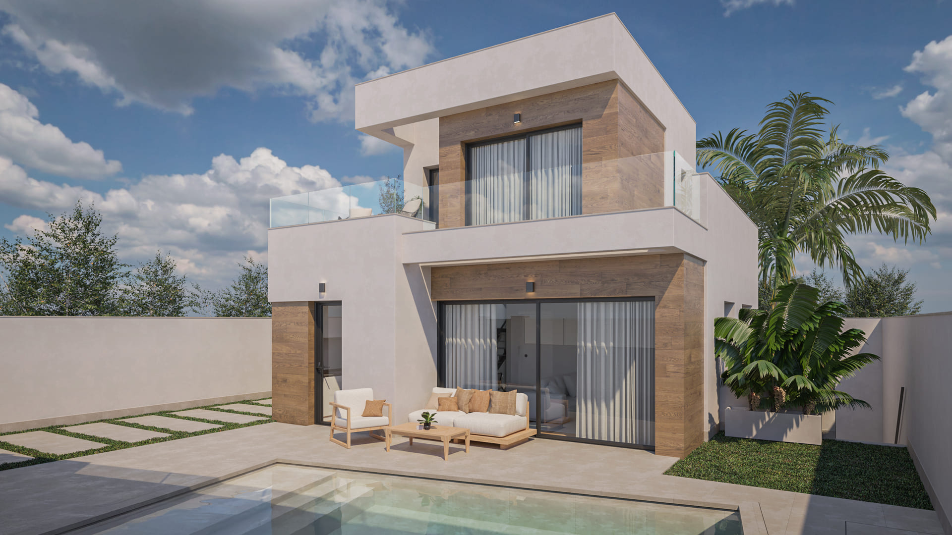 Master bedroom in villa for sale in Pilar de la Horadada