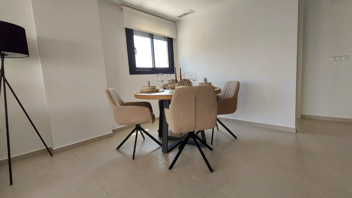 Dining area in penthouse for sale in San Miguel de Salinas