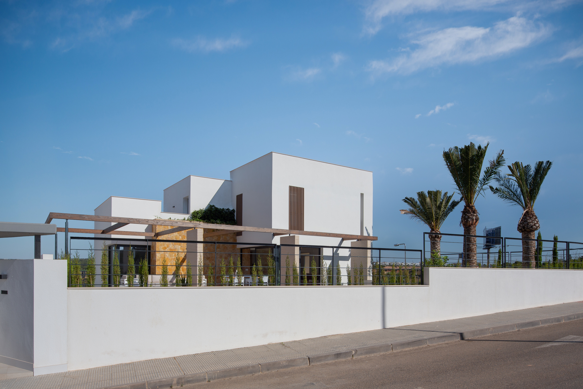 Pool area in villa for sale in Orihuela Costa
