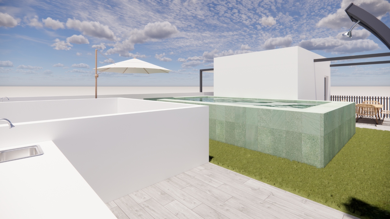 Garden in apartment for sale in Torre de la Horadada
