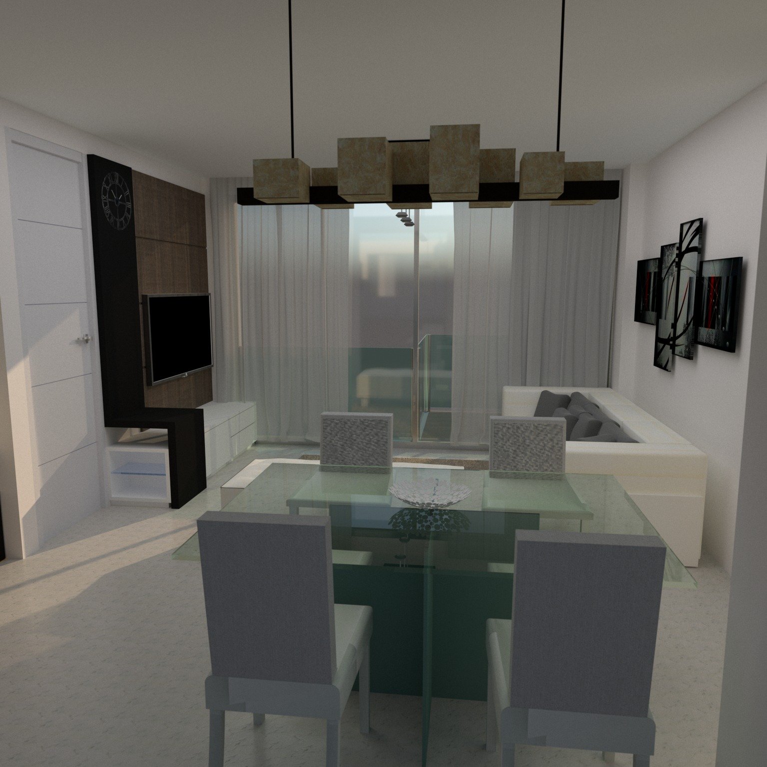 Living room in apartment for sale in La Cala