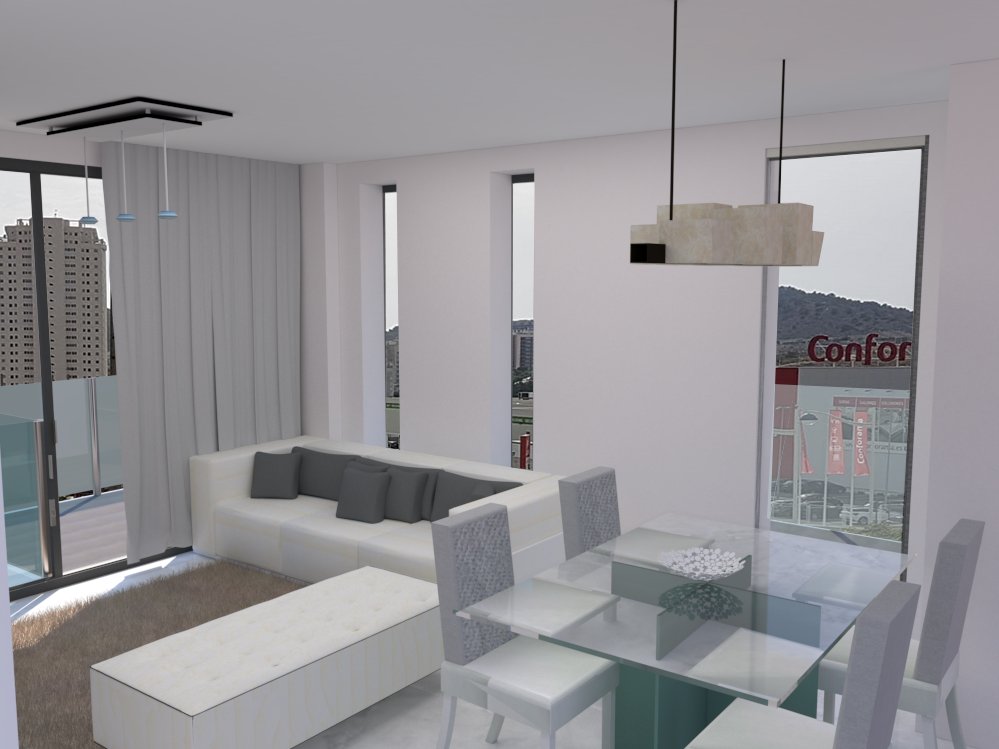 Living room in apartment for sale in La Cala