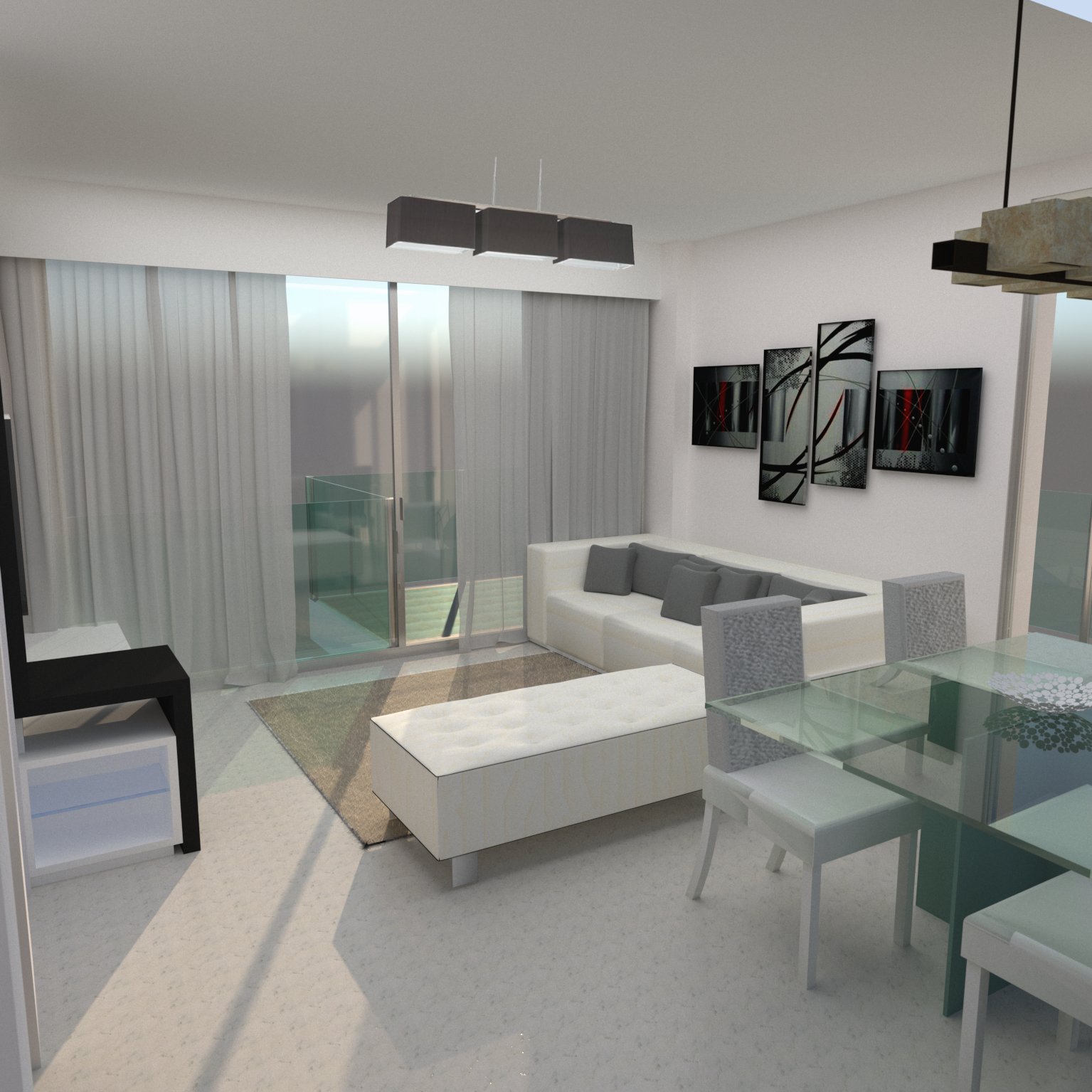 Living room in apartment for sale in La Cala