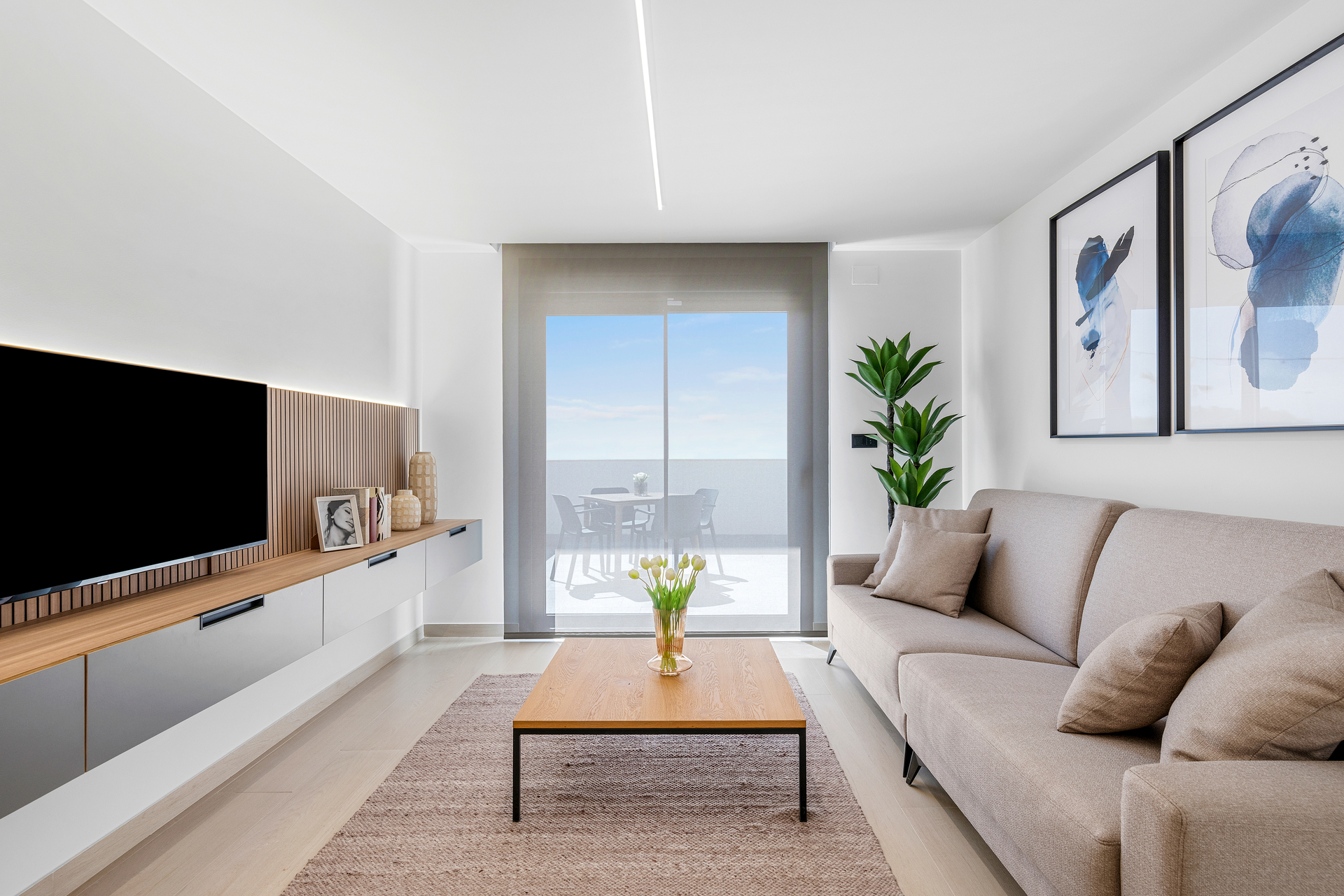 Dining area in penthouse for sale in Guardamar del Segura