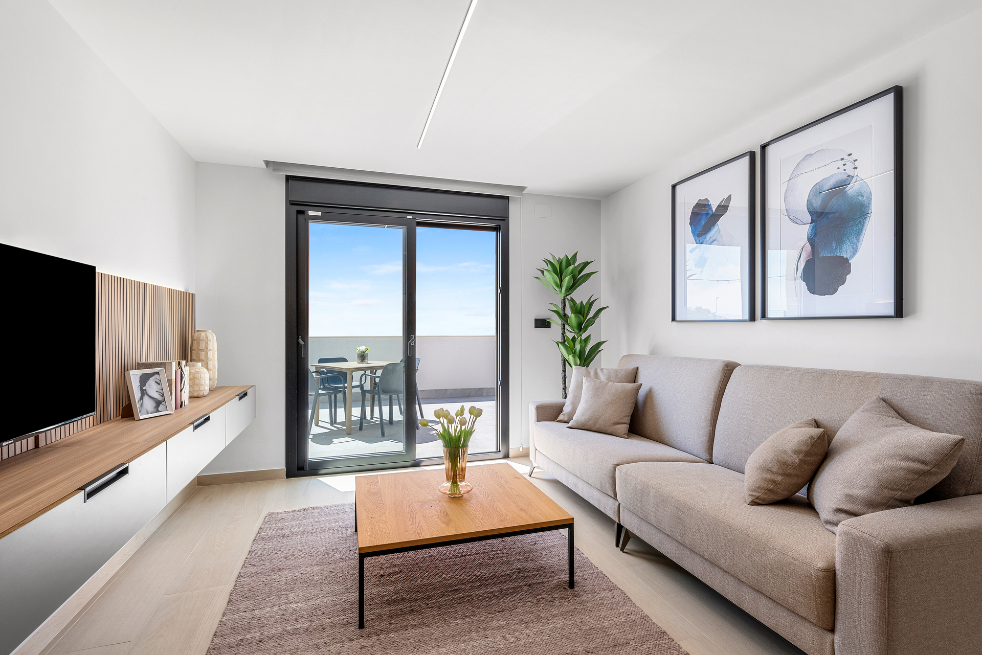 Pool area in apartment for sale in Guardamar del Segura