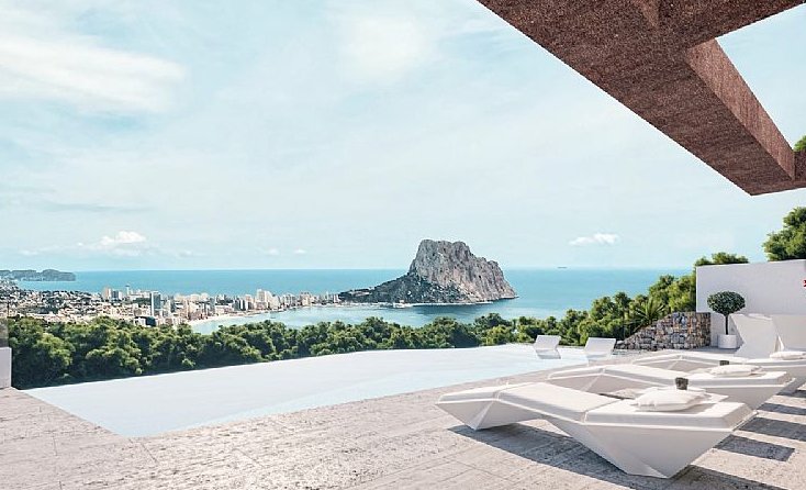 Terrace in villa for sale in Calpe