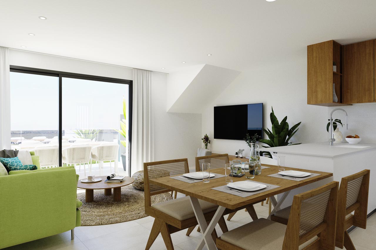 Dining area in penthouse for sale in Torrevieja
