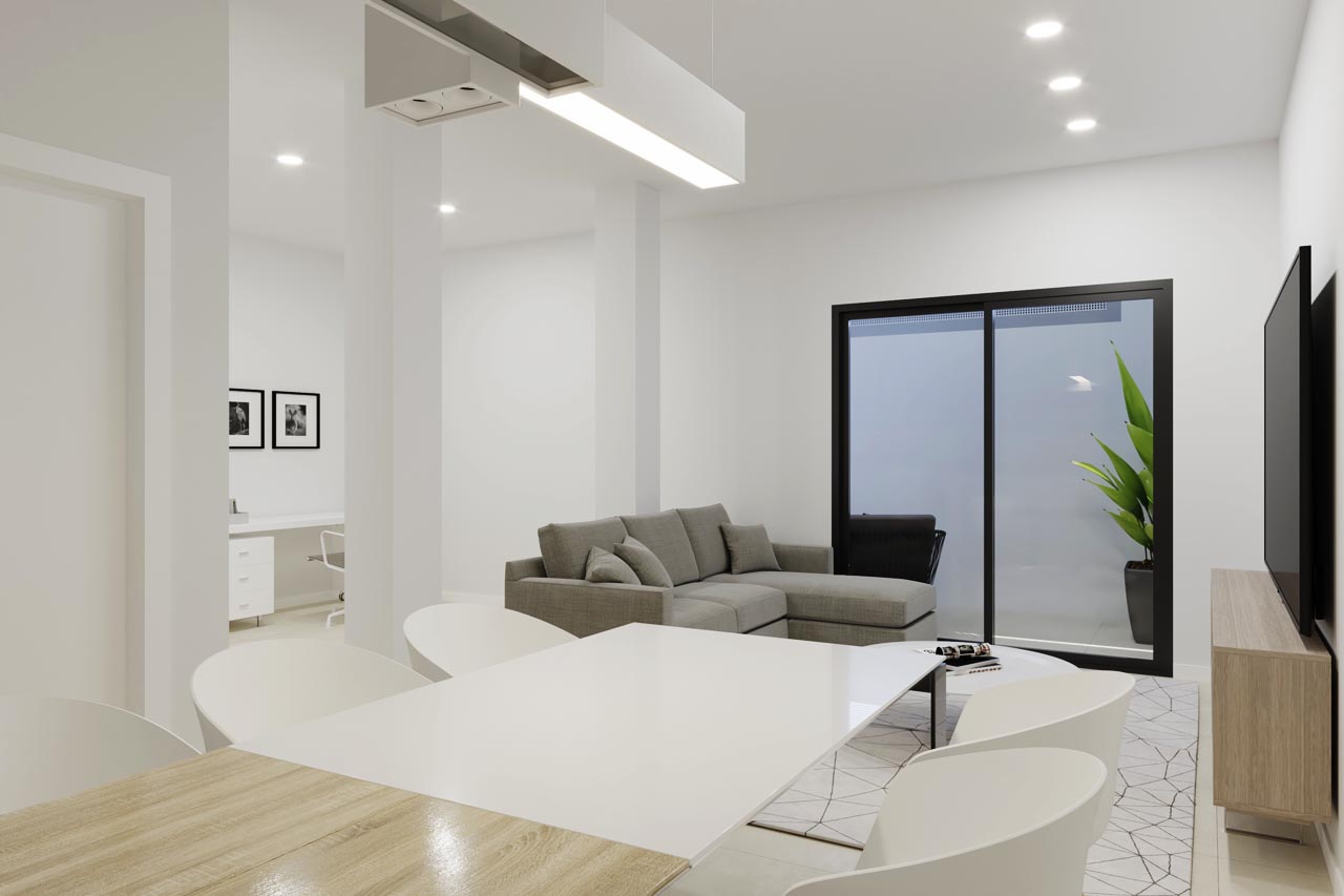 Pool area in penthouse for sale in Torrevieja