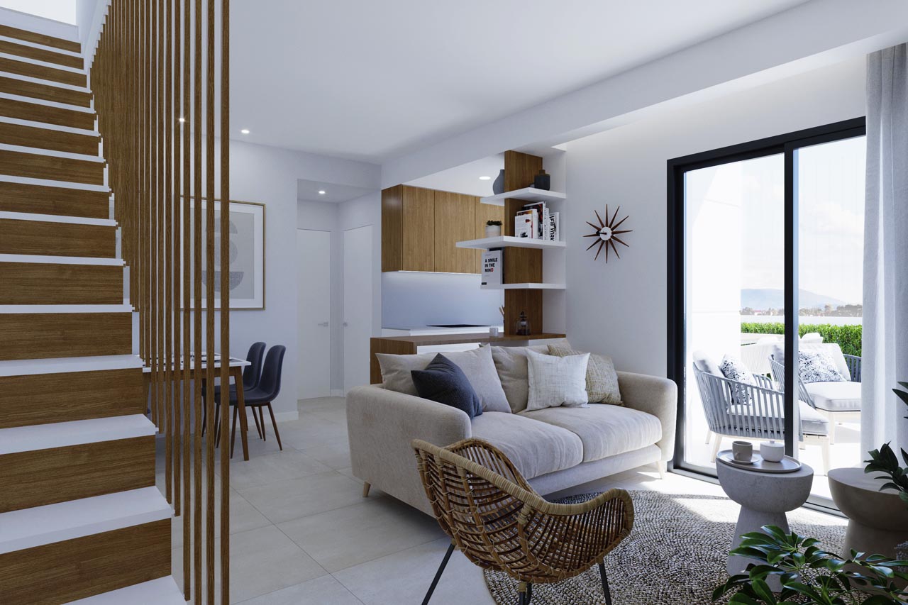 Pool area in penthouse for sale in Torrevieja