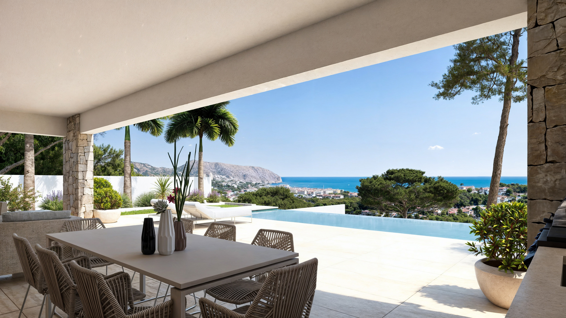 Exterior view in villa for sale in Teulada