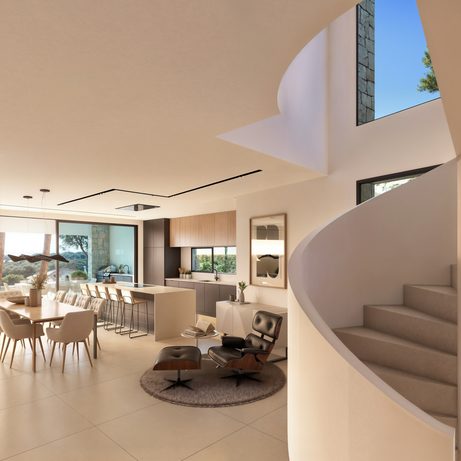 Pool area in villa for sale in Teulada