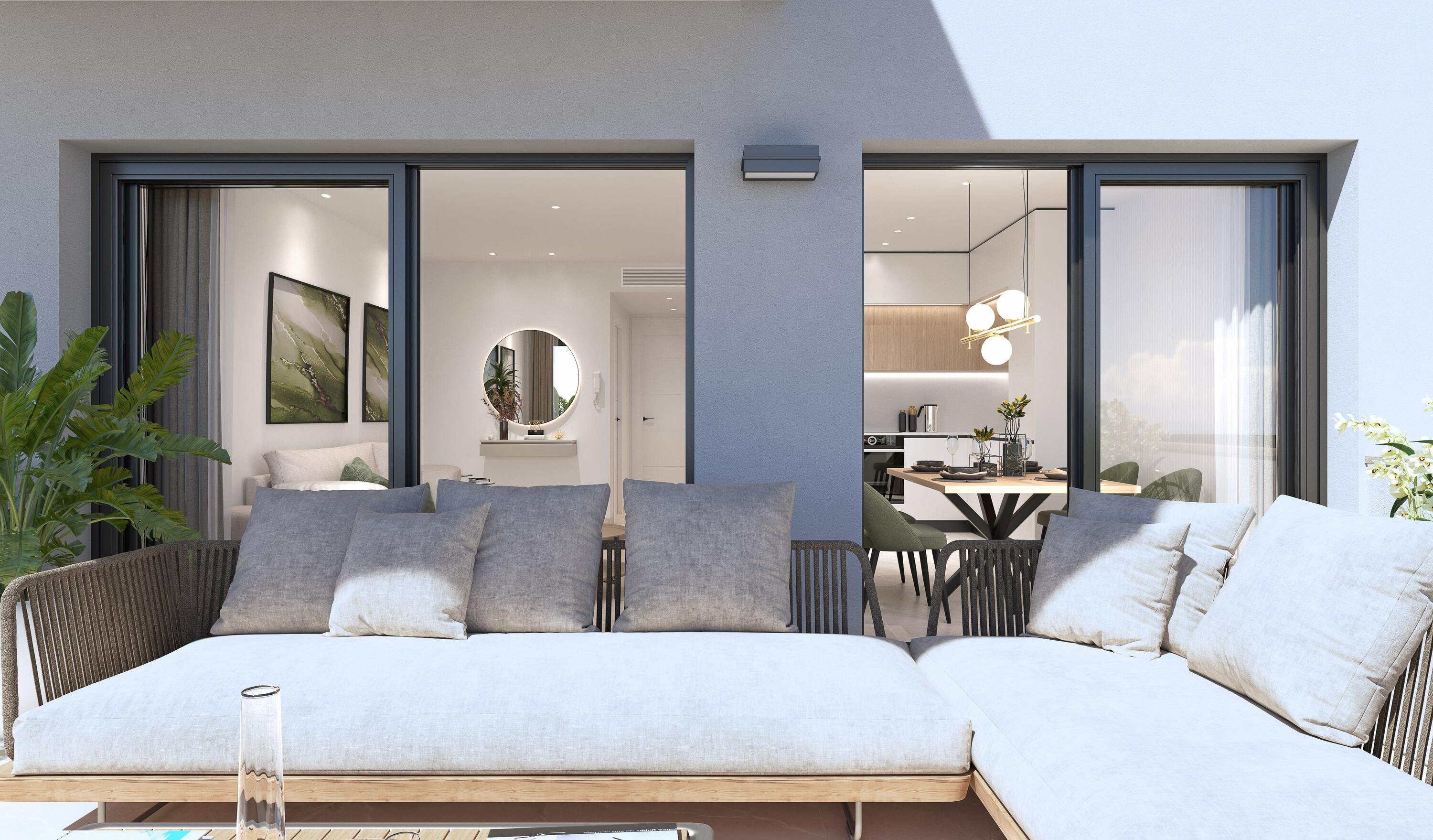 Pool area in high_bungalow for sale in Torrevieja
