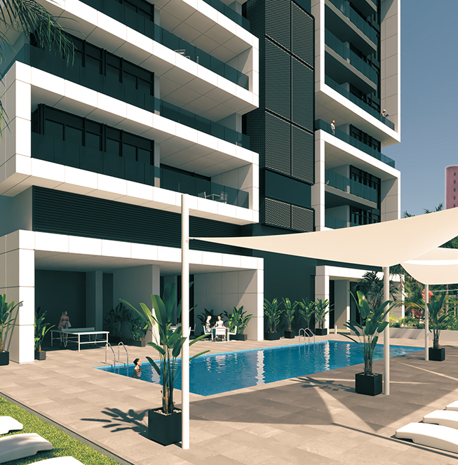 Bedroom in penthouse for sale in Benidorm