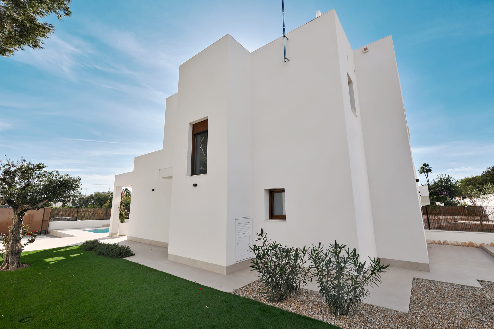 Pool area in villa for sale in Orihuela Costa