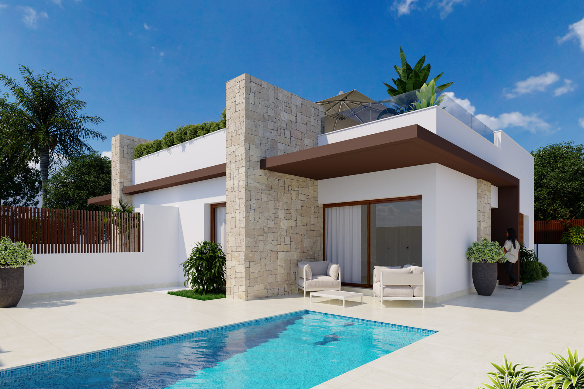 Master bedroom in terraced for sale in Orihuela Costa