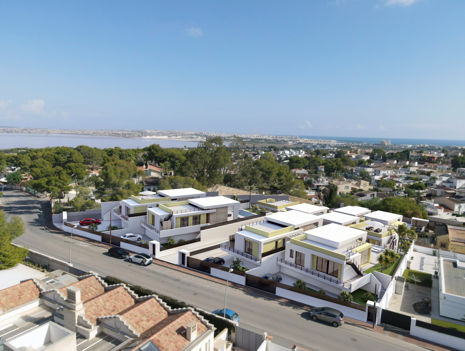 Pool area in villa for sale in Torrevieja