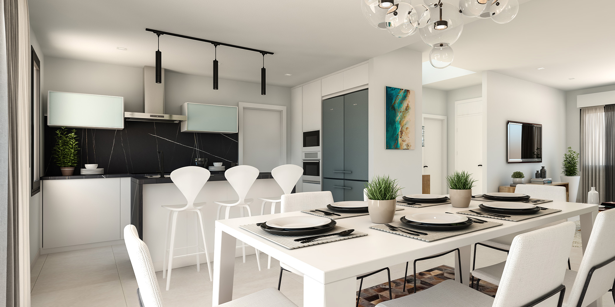Located in the beautiful town of Dénia, this exclusive residential complex offers 15 homes designed