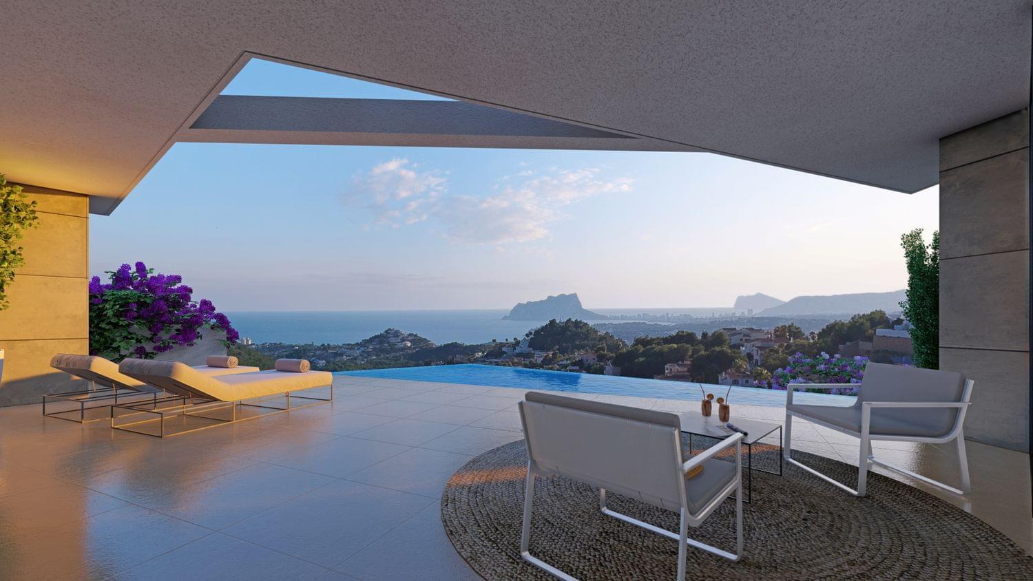 Terrace in villa for sale in Benitachell