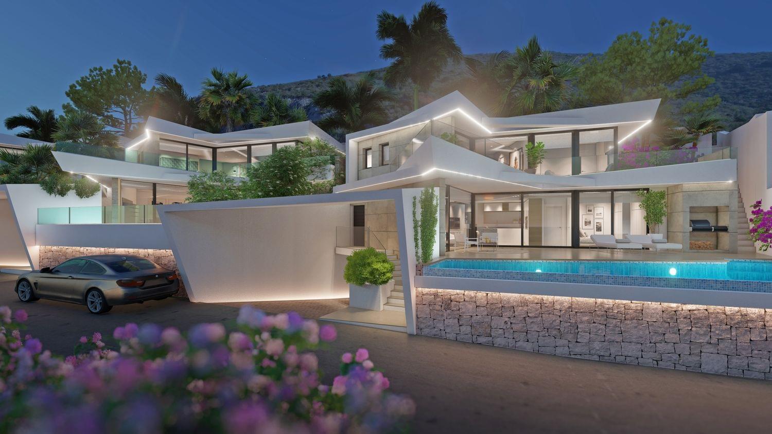 Pool area in villa for sale in Benitachell